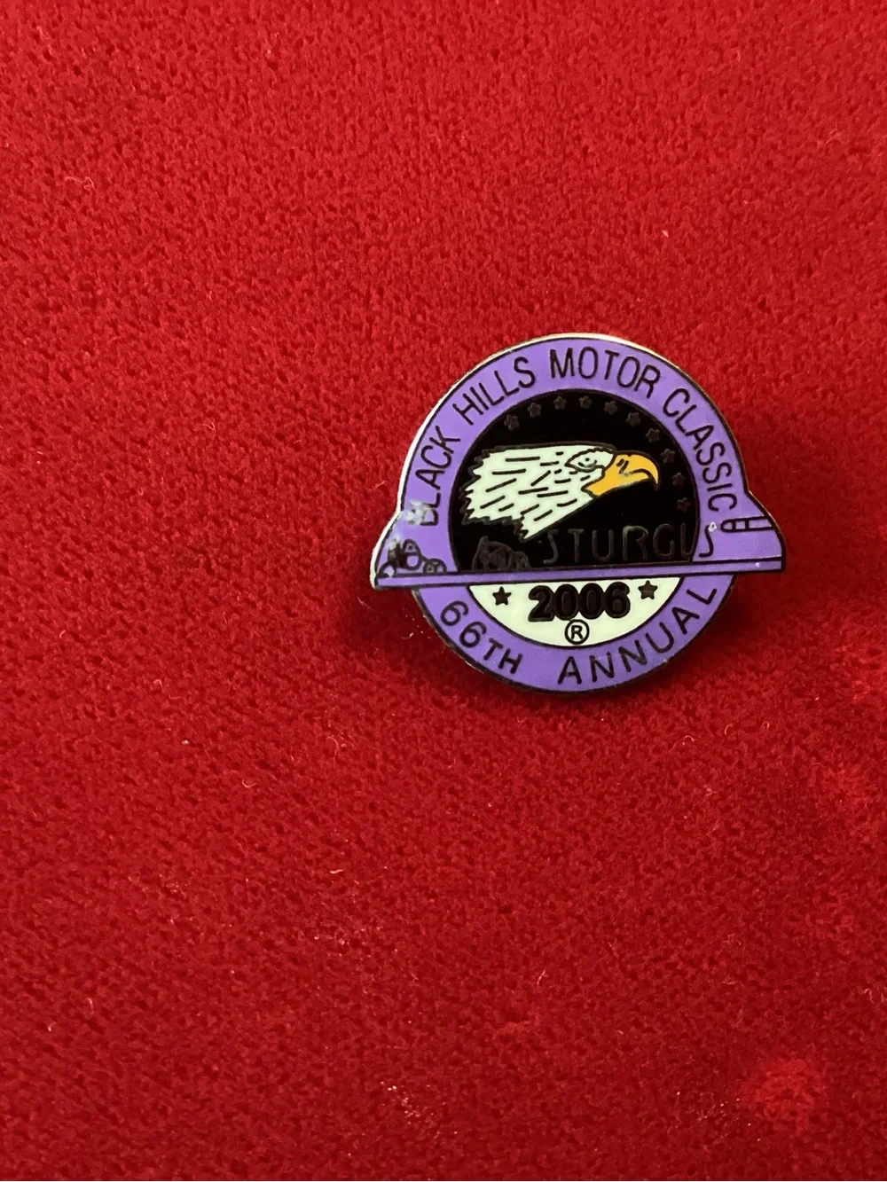 Black Hills Motor Classic 2006 Purple Lapel Pin